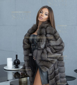 Шуба женская из баргузинский соболь длиной 80 см