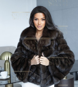 Шуба из баргузинский соболь длиной 65 см