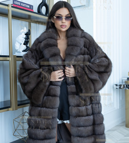 Шуба из баргузинский соболь длиной 95 см