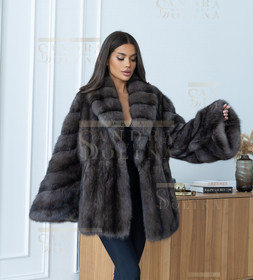 Шуба женская из баргузинский соболь длиной 70 см