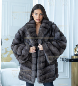 Шуба из баргузинский соболь длиной 70 см
