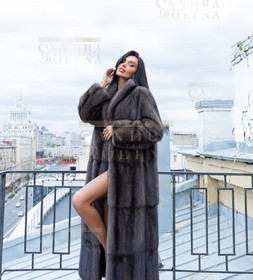 Шуба из баргузинский соболь длиной 130 см