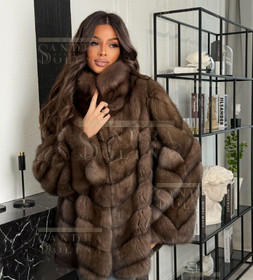 Шуба женская из баргузинского соболя