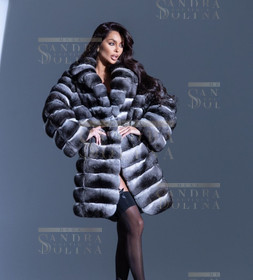 Шуба женская из шиншиллы